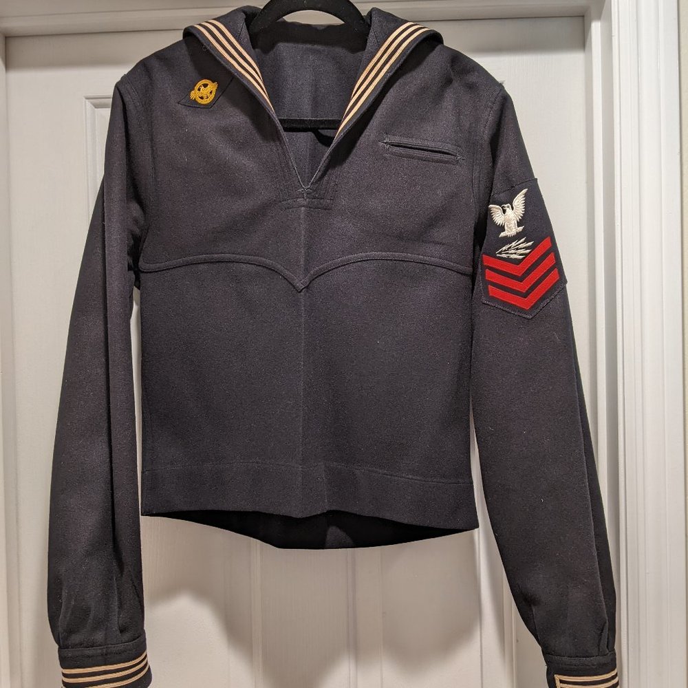 Vintage 1940s WWII Navy Wool Jacket "Radarman"